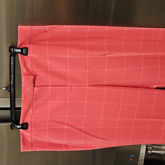 💕TRINA TURK💕 Carillo Pant ~ Windowpane Tropical Suiting Candy Pink 14 NWT - Picture 11 of 16
